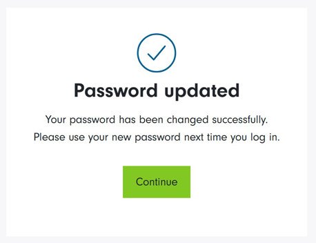 Password updated