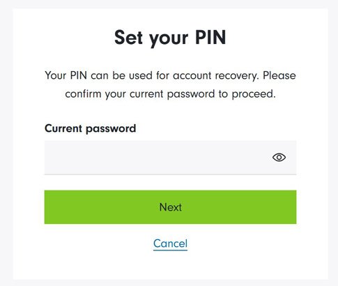 Set your PIN